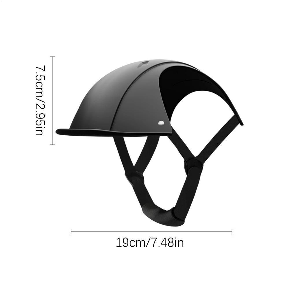 

Dog Safety Helmet UV Blocking Adjustable Headgear Outdoor Dog Sun Protection Headgear For Outdoor Holiday Party Costume чёрный
