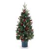 2025 Eco-friendly 90CM Potted Christmas Tree with Ornaments for Home Decoration