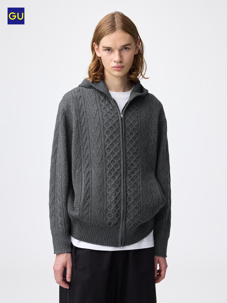 Uniqlo Gu Cable Full Zip Hoodie