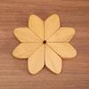 5Pcs/Set Wooden Coasters Set with Stand Pinwheel Shape Changeable Design Heat-resistant Coasters Kitchen Dining Decor
