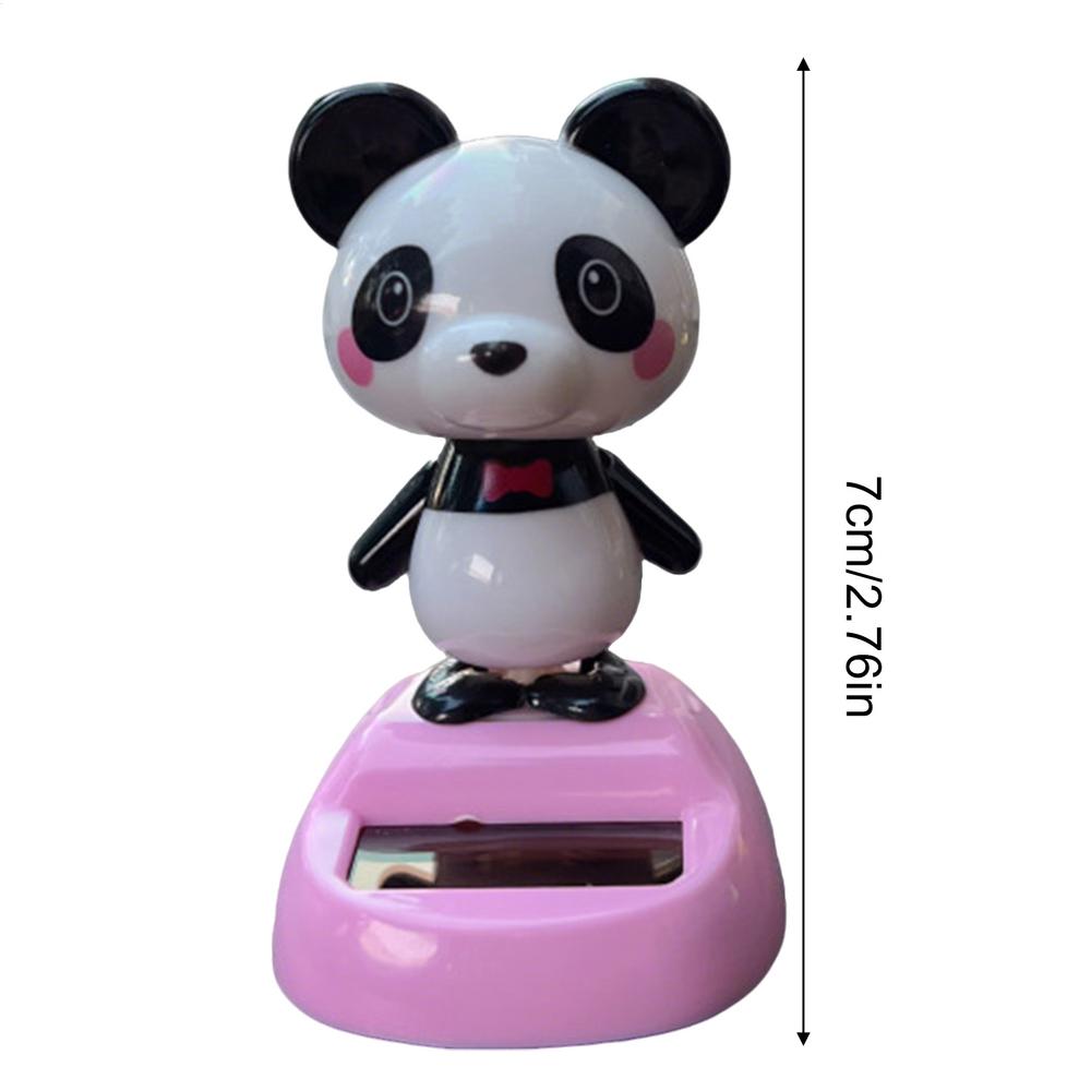 

Car Dashboard Decorations Solar Swinging Panda Figures Cute Car Dash Decorations Creative Cartoon Car Interior Automotive