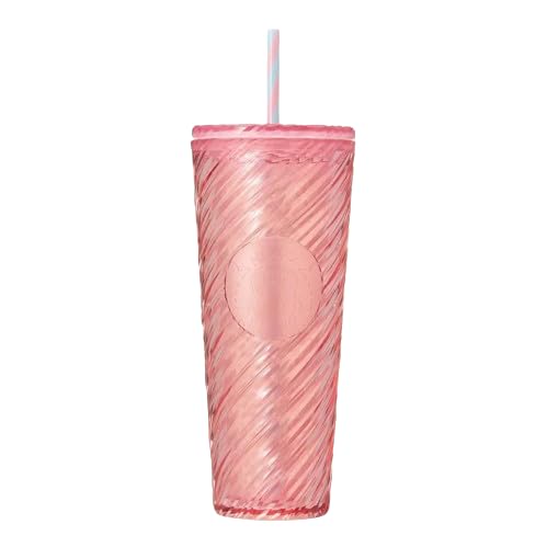 

STARBUCKS Logo Cold Cup Tumbler, Pink, 710ml, Tumbler, Water Bottle, Starbucks ALPACA BOHO FEST 2024, Pink