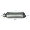 3851mm Metal  Colour Small Hexagon Carbon Fiber Colour Oblique Tail Refit Exhaust Muffler With Fit