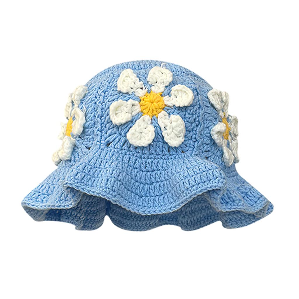 New Crochet Hat 2024 Fashion Colorful Woolen Hat Women's Autumn and Winter Cute Handmade Plush Hat Knitted Fisherman Bucket Hats