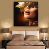 Nordic Moderne Gold Lippen Mode Sexy Frauen Malerei Leinwand Pop Art Poster und Drucke Skandinavischen Wand Bild für Wohnzimmer