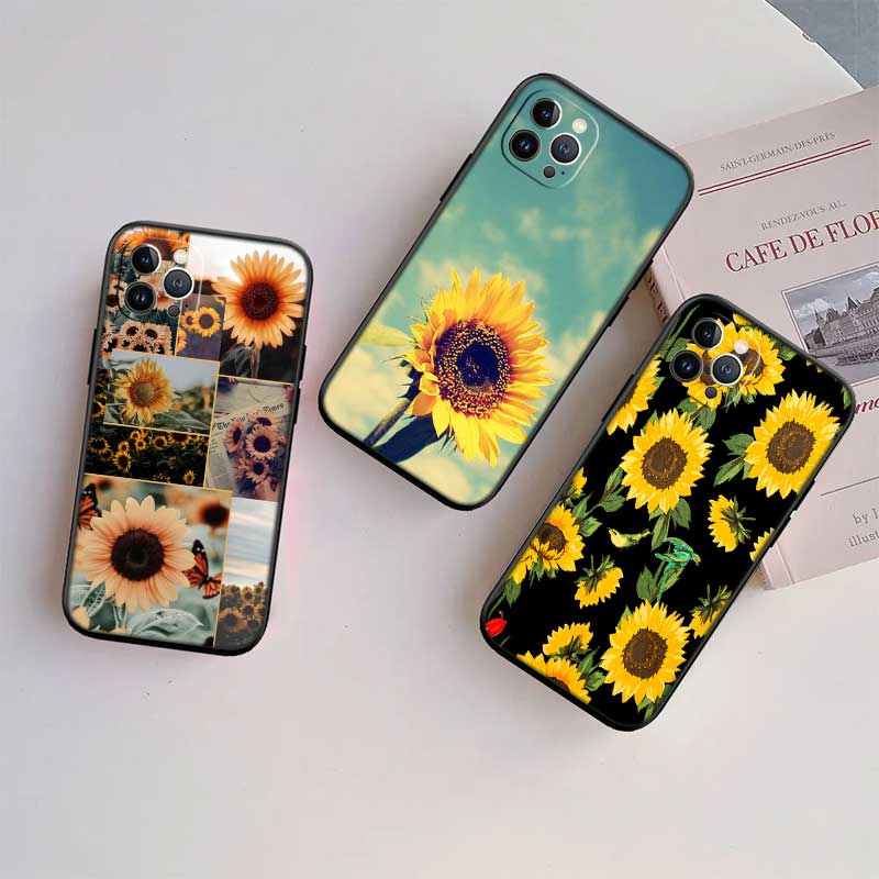 UP47 Sunflower Flower Phone Case for Samsung Galaxy S20 S21 S22 Ultra FE + Plus A21S A22 A24 A25 A26 A30 A30S A31