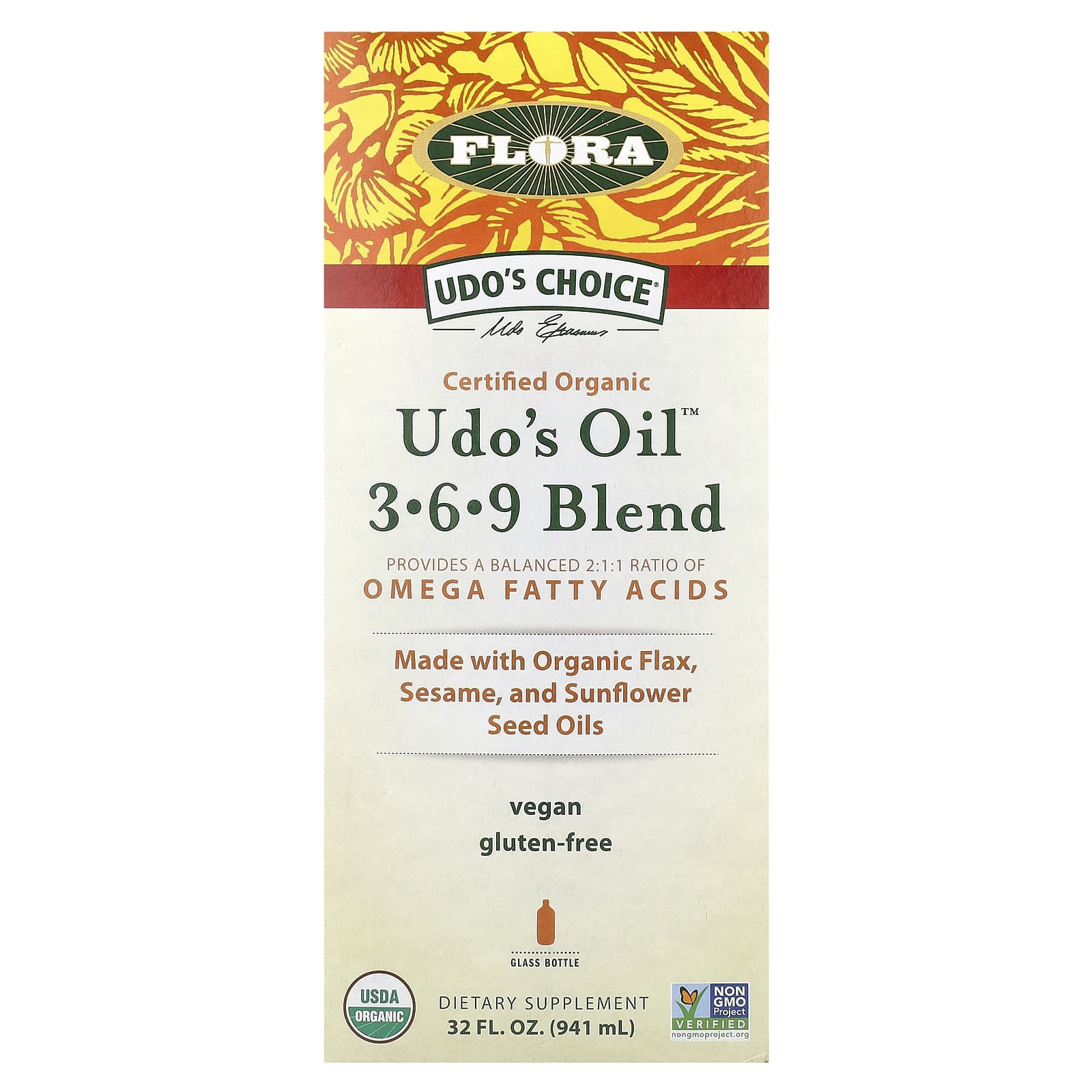 

Udo S Choice, Udo S Oil 3-6-9 Blend, 946Ml(32Fl Oz)