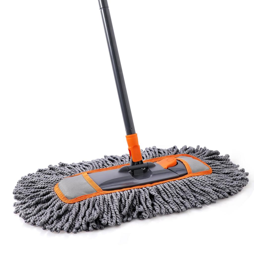 CLEANHOME Floor For Dry and Wet 360 Degree Extendable For Wiping and Cleaning No Cotton Cloth Mop, Mop, Flooring, Rotation, 113-141cm, Floors,