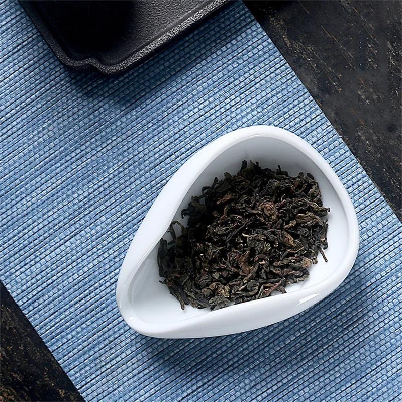 Podnosy na zrnkovou kávu Keramické čistě bílé hladké porcelánové čajové lžičky Nádoba na oddělování čaje Lopatka na kávová zrna Podnosy na čaj