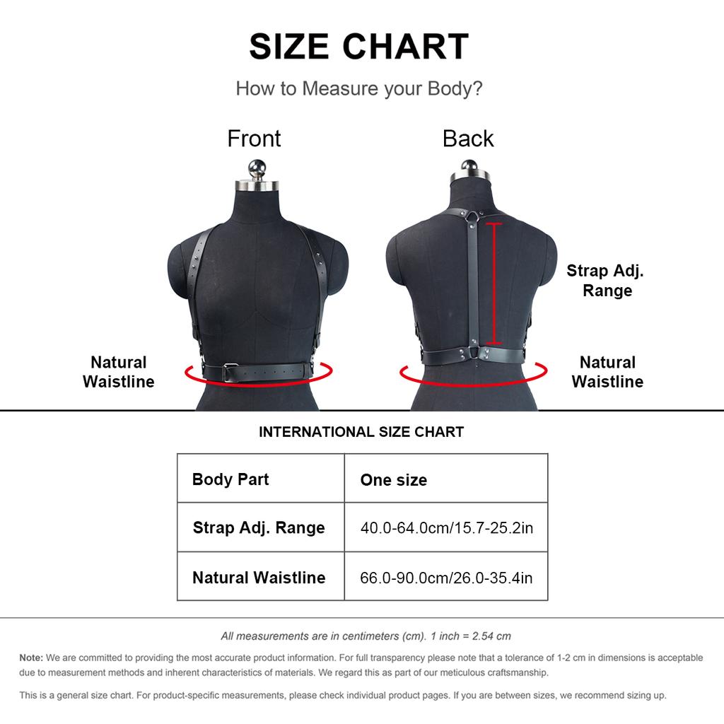 Stylish Women's PU Leather Body Harness Belt Adjustable Punk Gothic Waistband for Fashion Outfits