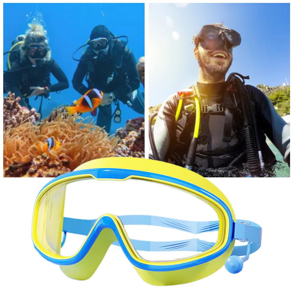 Kids Swim Goggles Anti Fog Swimming Goggles Waterproof HD Swim Glasses UV Protection Swimming Goggles for Diving Snorkeling