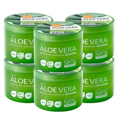 Kwailnara 98% Gel Lenitivo Aloe Vera 500ml Gel di Aloe, 6 pz.