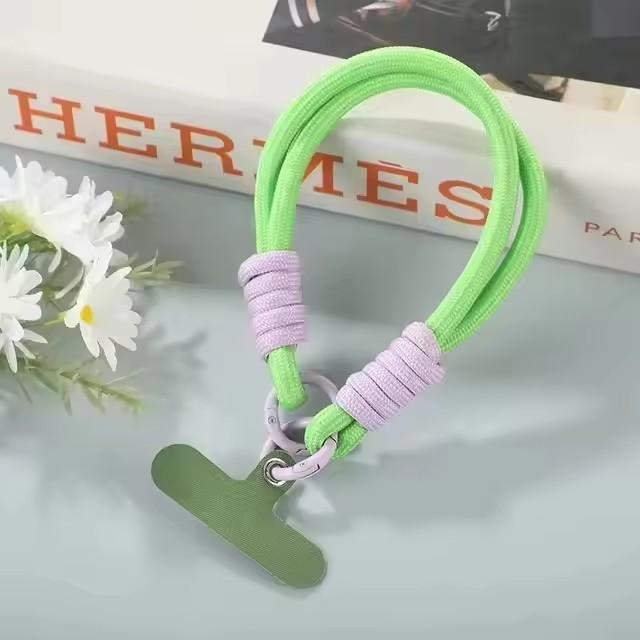 Fashion Woven Mobile Phone Lanyard Colorful Nylon Rope Key Chains Anti-Loss Backpack Pendant for Women Men Climbing Accessories