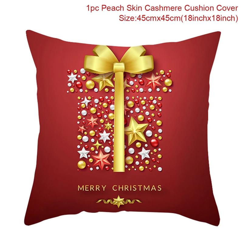 

Christmas Cushion Cover Merry Christmas Decorations for Home 2025 Christmas Ornament Navidad Noel Xmas Gifts Happy New Year 2026