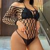 High Elastic One-pieces Women Underwear Sexy Mesh Transparent Body Suit Clothes Female Jumpsuits Erotic Night Club Party Wear