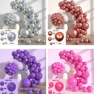 Full Color Birthday Party Balloon Set, Wreath Arch Wedding Room Scene Arrangement Balloon Chain