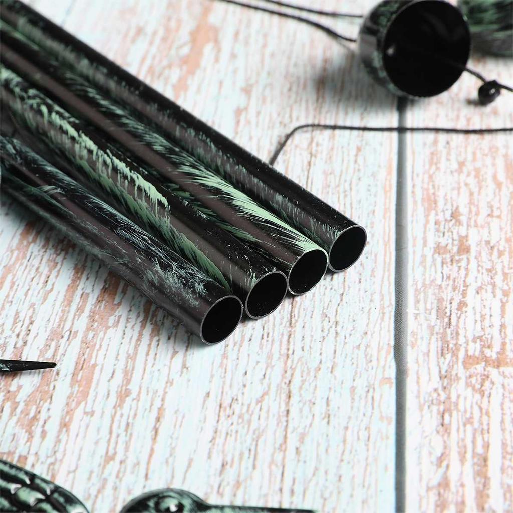 Green Retro Animal Iron Wind Chimes Waterproof Metal Wind Bells with 4 Aluminum Tubes 6 Bells Romantic Wind Chime for Home