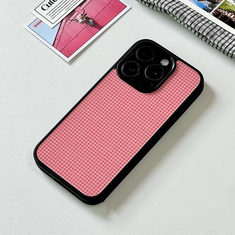 Internet celebrity Band-Aid holder for Apple 17 mobile phone case iPhone16 creative 14 plaid 15 Korean 13 matte