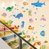 Marine Animals Cartoon Wall Stickers Kindergarten Children'S Room Decoration Self-Adhesive Underwater World Stickers Quality