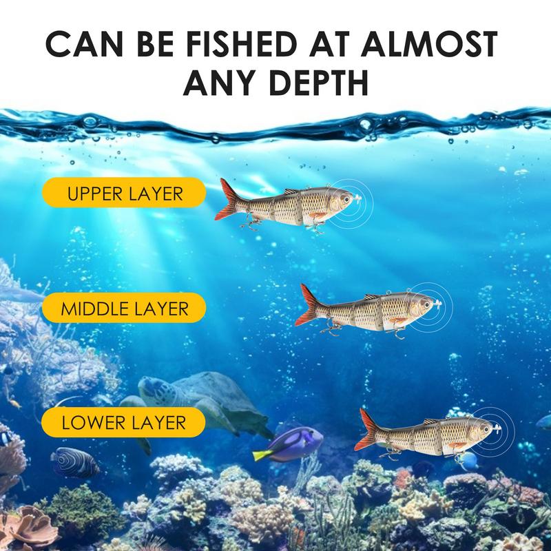 Robotic Fishing Lure USB Charging Multi Jointed Swimbait Smart Auto Swimming Fishing Baits Fishing Accessories For Outdoor
