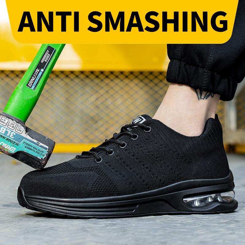 Construction Safety Shoes Work Sneakers Steel Toe Men Puncture-Proof Work Boots Indestructible Security Light Weight Shoes