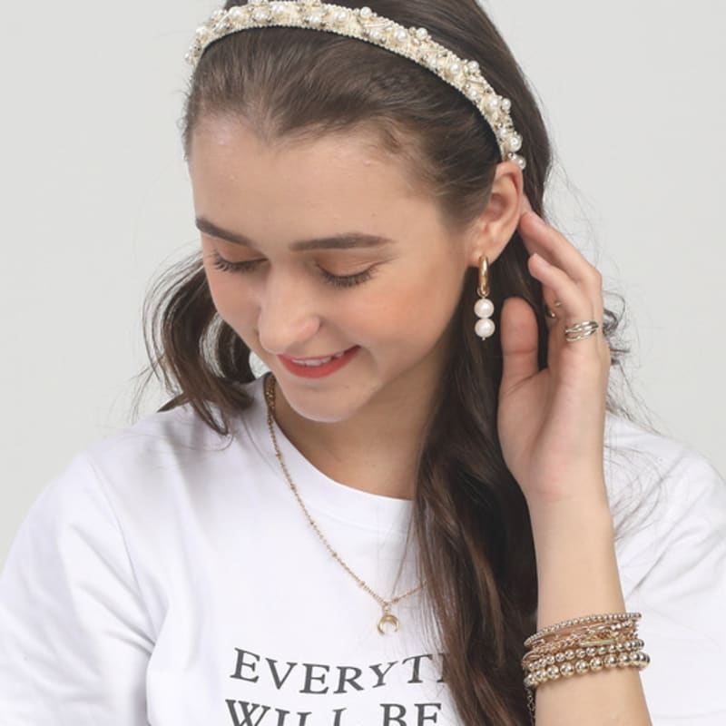 LALA Pearl Hairband - Ivory