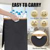 Foldable Fabric Recycling Bin with Lid, Large 140L Storage Box, Double-hole Bottle Holder with Lid, Eco-friendly