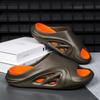 Fashion 2025 Men's Luxury Indoor Slippers Summer New Thick Soled Men's Outdoor Wear Hollowed Out Beach Shoes Lazy Sneakers Cool Slippers