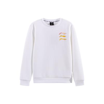 Li-Ning Vielseitiges einfaches Rundhals-Freizeit-Sweatshirt mit Buchstabenprint, locker, bequem, Unisex-Sweatshirt AWDVG93-2