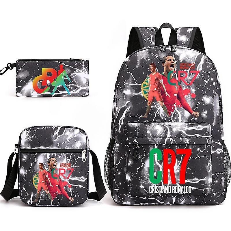 

Cr7 Backpack Set Breathable Waterproof Oxford Fabric School Bag For Kids Style B