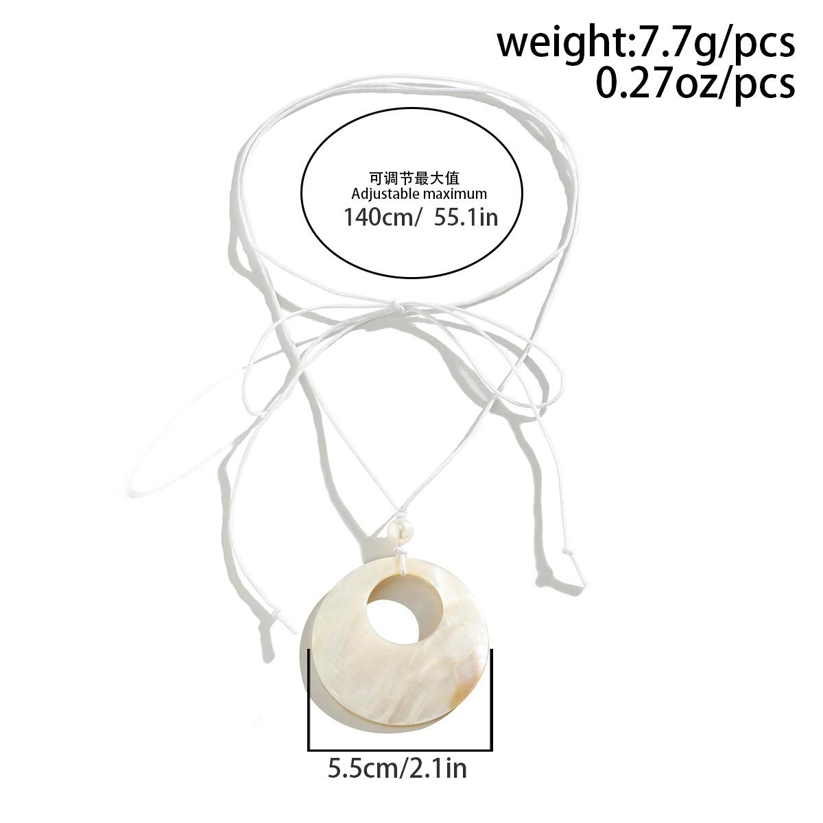 

Accessories Beach Vacation Long Water Drop Shell Necklace, Creative Heart-Shaped Ring Pendant Diy Item Decoration