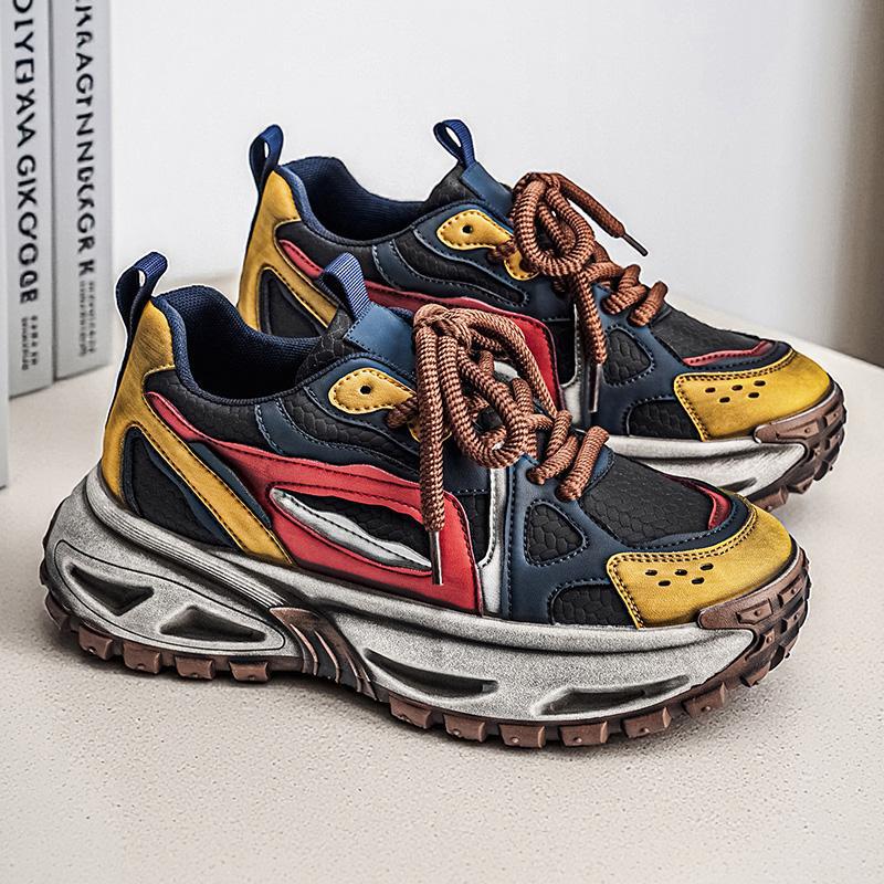 Cross-trend four-season sports casual fashion men s shoes casual trendy shoes men s fashion dad shoes niche trendy shoes 39 чёрный