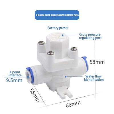 Tryckregulator Vattenrenare Delar Vattentrycksbrytare 3/8'' Anslutning Regleringsventil Trycksänkande Ventil
