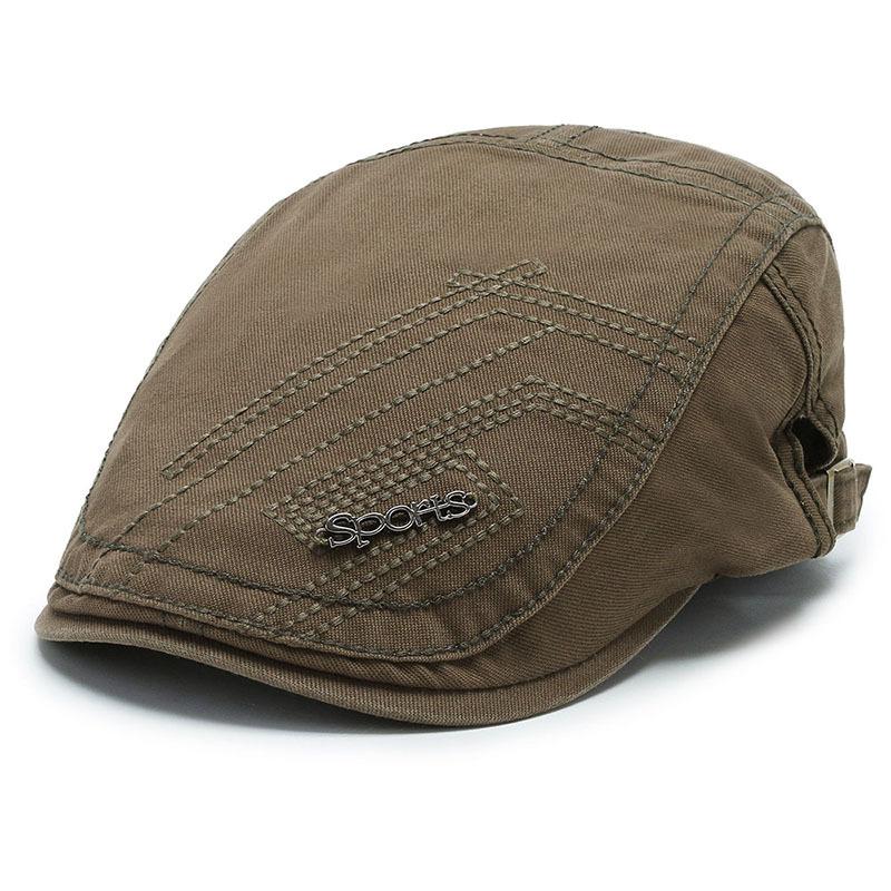 

Весна и Осень Новая Мужская Модная Брендовая Кепка Осень и Зима Женский Ретро Повседневный Берет с Железной Этикеткой Бейсболка с Козырьком Adjustable армия зеленый