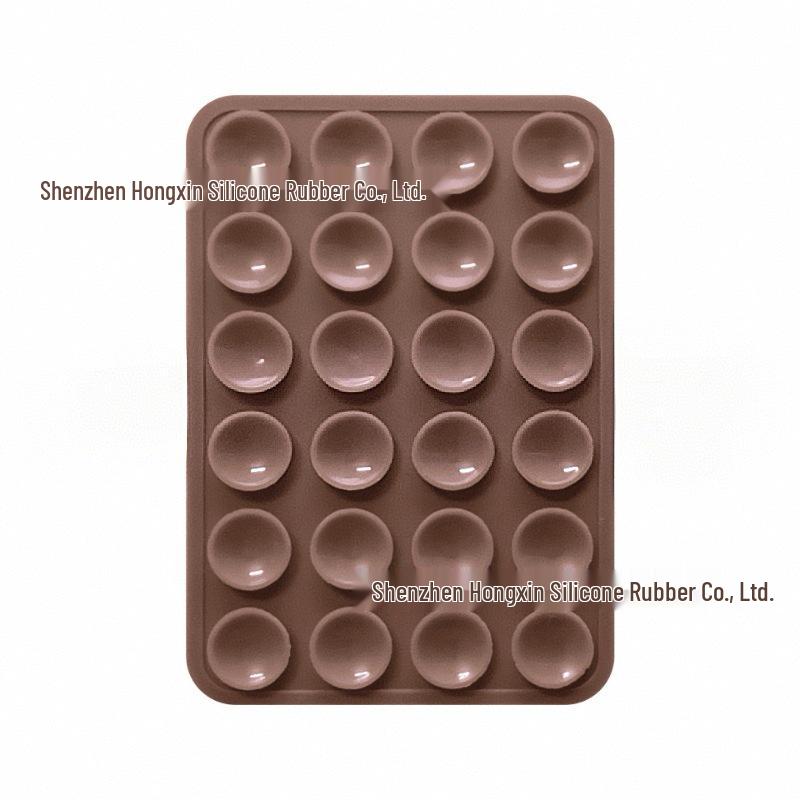 Silicone Suction Cup Holder for Mobile Phones - Square, Single-Sided, Set of 24