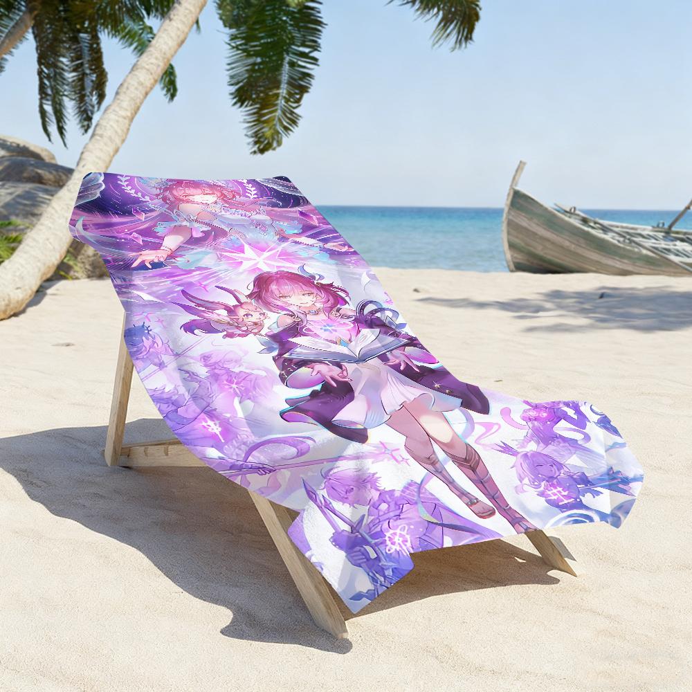 Game Honkai Star Rail Cyrene Towel Soft Pool Gift For Travel Gym Shower Camping Quick Dry Sports Large Beach Towels