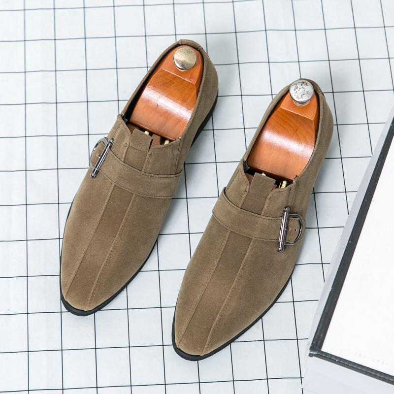 Fashion Spring Hot Selling Men's Suede Leather Shoes Pointed Tips Classic Men's Business Casual Shoes High-quality Loafers Comfortable