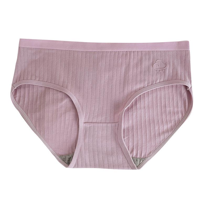 Women's Mid-Waist Breathable Cotton Seamless Tummy Control Japanese Style Panties