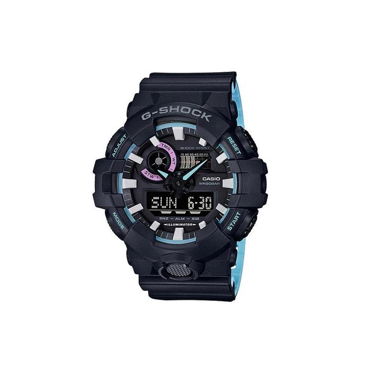 

CASIO Men Liquid Crystal/Analog Dual Display Series Black Watch GA-700PC-1AER GA-700PC-1AER Black Dial