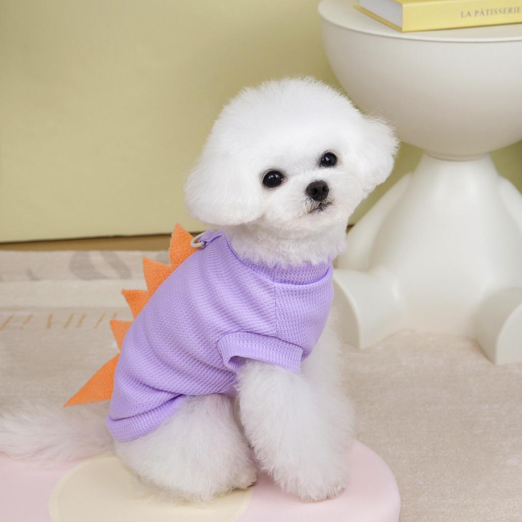 Pet Dinosaur Vest, Cat Pet Clothes, Summer Exclusive Cool and Not Sultry Splicing Contrasting Dog Clothes