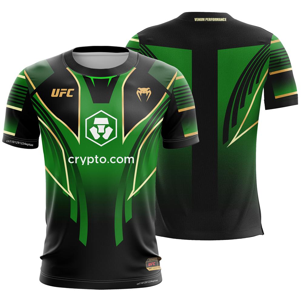 Haijian05 Heren Trainings UFC Ademend Sportkleding T-shirts Buiten Mannen Vrije Tijd Korte Mouwen Jersey Jongens Hardlopen Fitness Tops M