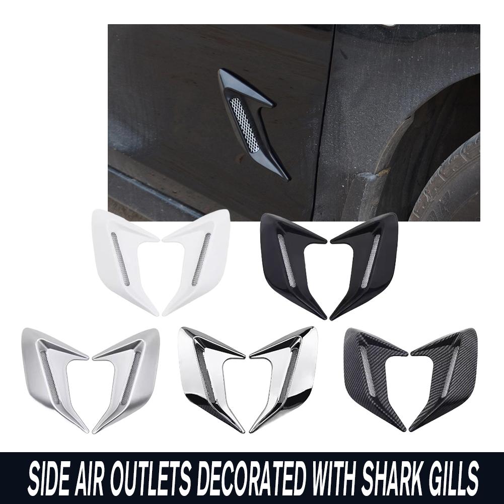 Shark Gill Side Air Vent Decoration Stickers Modification Cover Grille Trim Decoration Sticker Car Accessories Ventilation K4D2