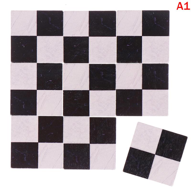 9Pcs 1:12 Diy Doll House 30X30Mm Kitchen Dining Room Bathroom Floor