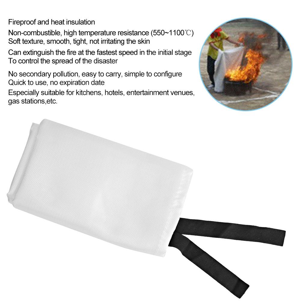 Fire Blanket Emergency Flame Retardent Shelter Safety Cover for Kitchen Fireplace