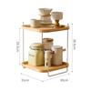 Durable Wooden Kitchen Shelf Multi-layer Seasoning Storage Corner Storage Rack Countertop Organizer Countertop Placement