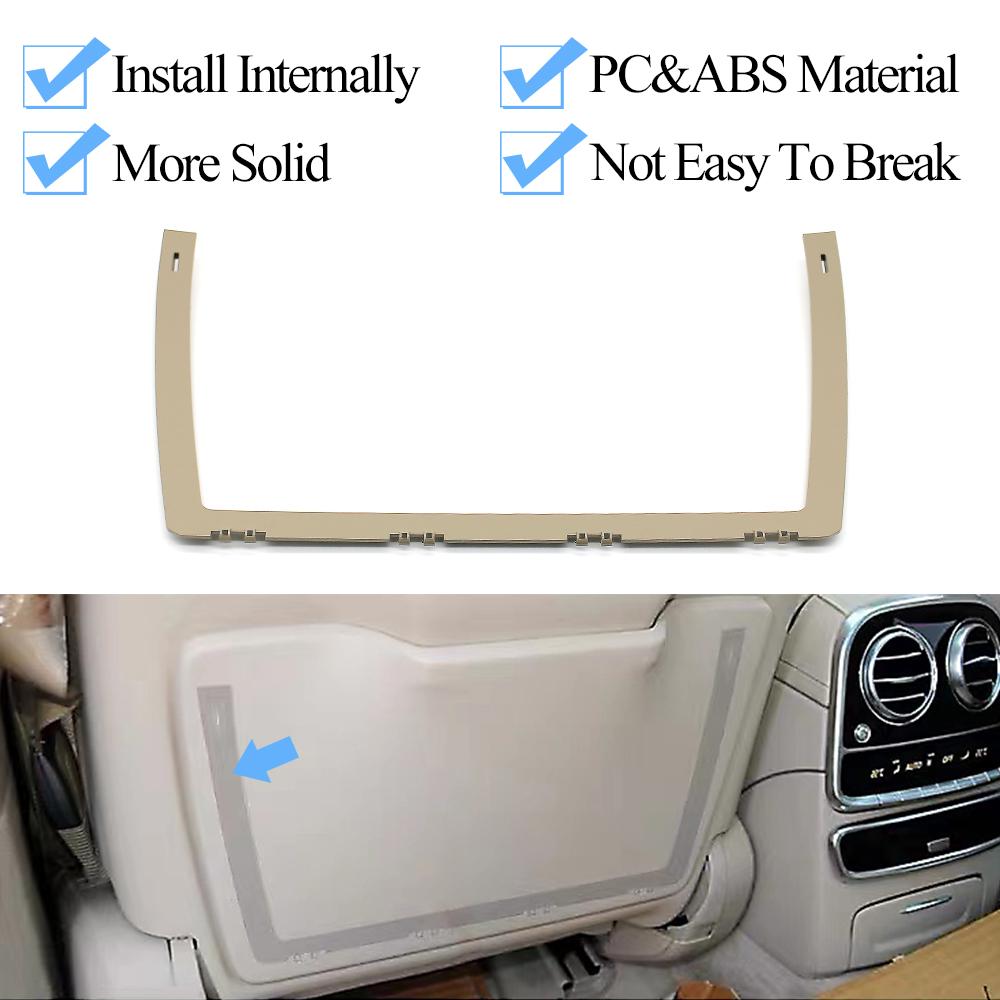 W222 Car Left Right Seat Storage Pocket Backrest Fixed Support Frame Trim For Benz S Class S300 S350 S450 S500 2014-2020