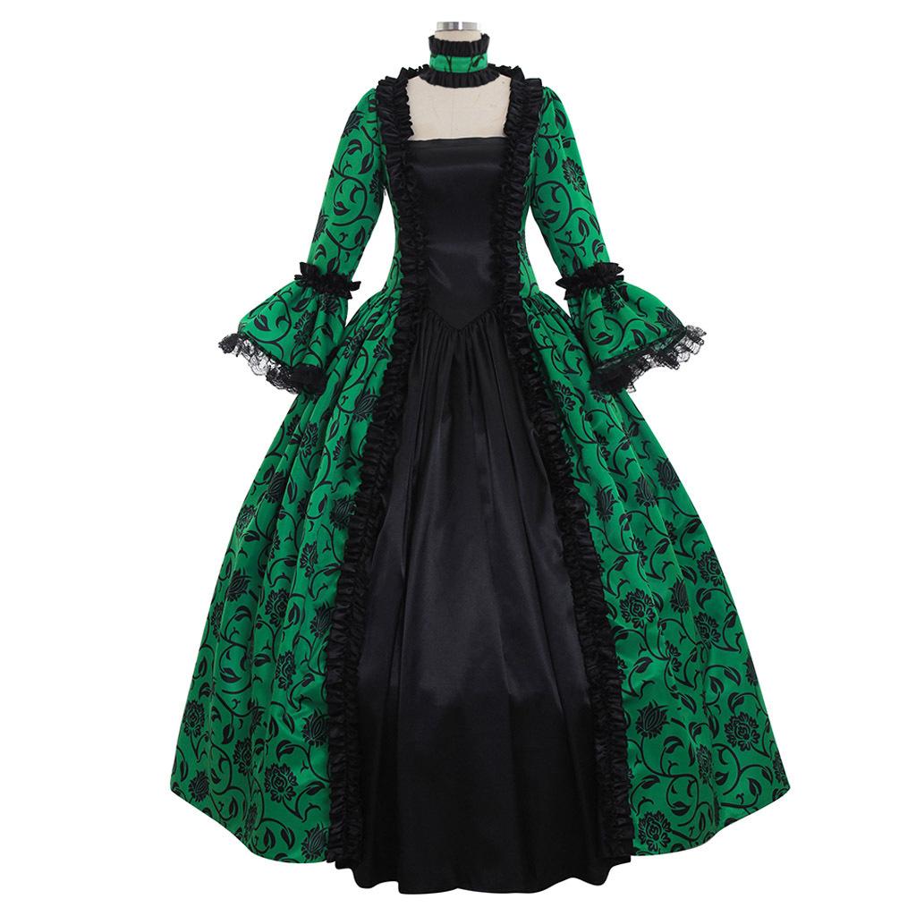 Ballkleid im viktorianischen Rokoko-Stil, Gothic-Lolita-Renaissance-Kleid, mittelalterliche Hofkleidung für Damen, Halloween und Mottopartys