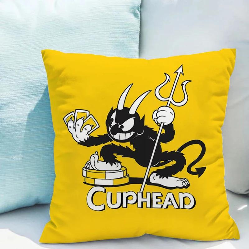 Cushion Covers 45x45 C-cuphead Ornamental Pillows for Living Room Pillowcase 40*40 Fall Decor Lounge Chairs Body Pillow Cover