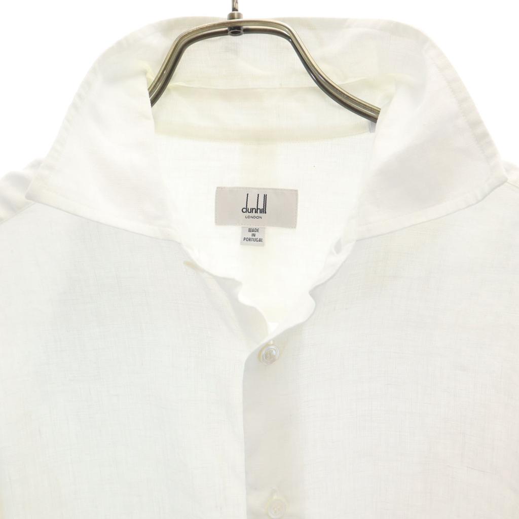 Dunhill Long Sleeve Linen Shirt S White Men's Used