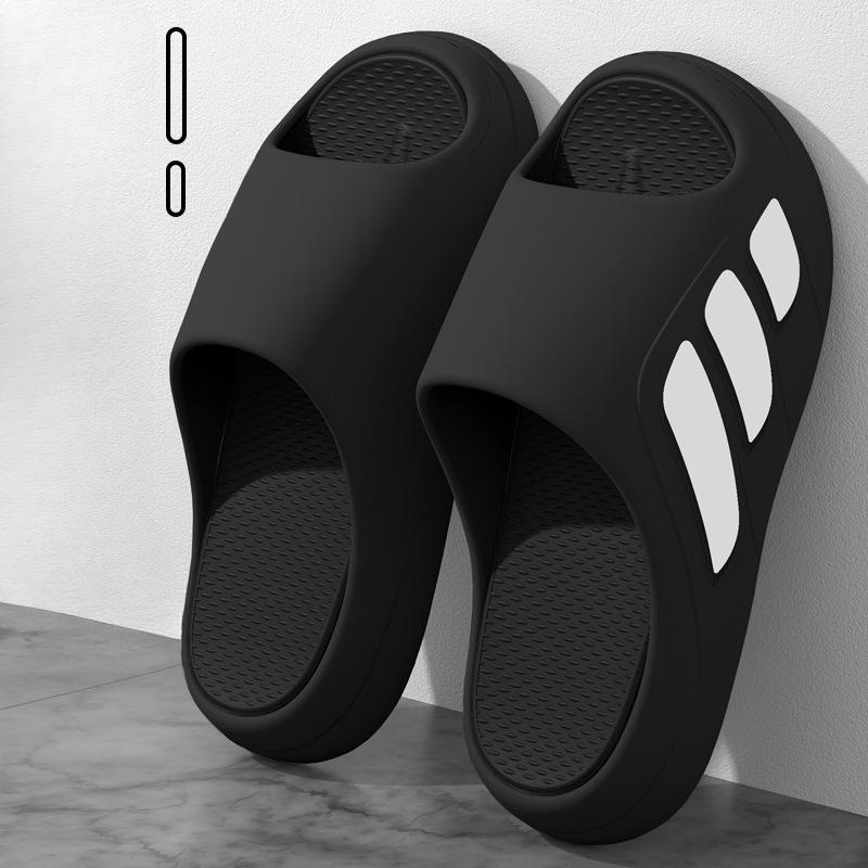 

Новая мужская обувь на толстой подошве, спортивные шлепанцы с противоскользящей подошвой для ношения как в помещении, так и на улице Fits 43-44 чёрный